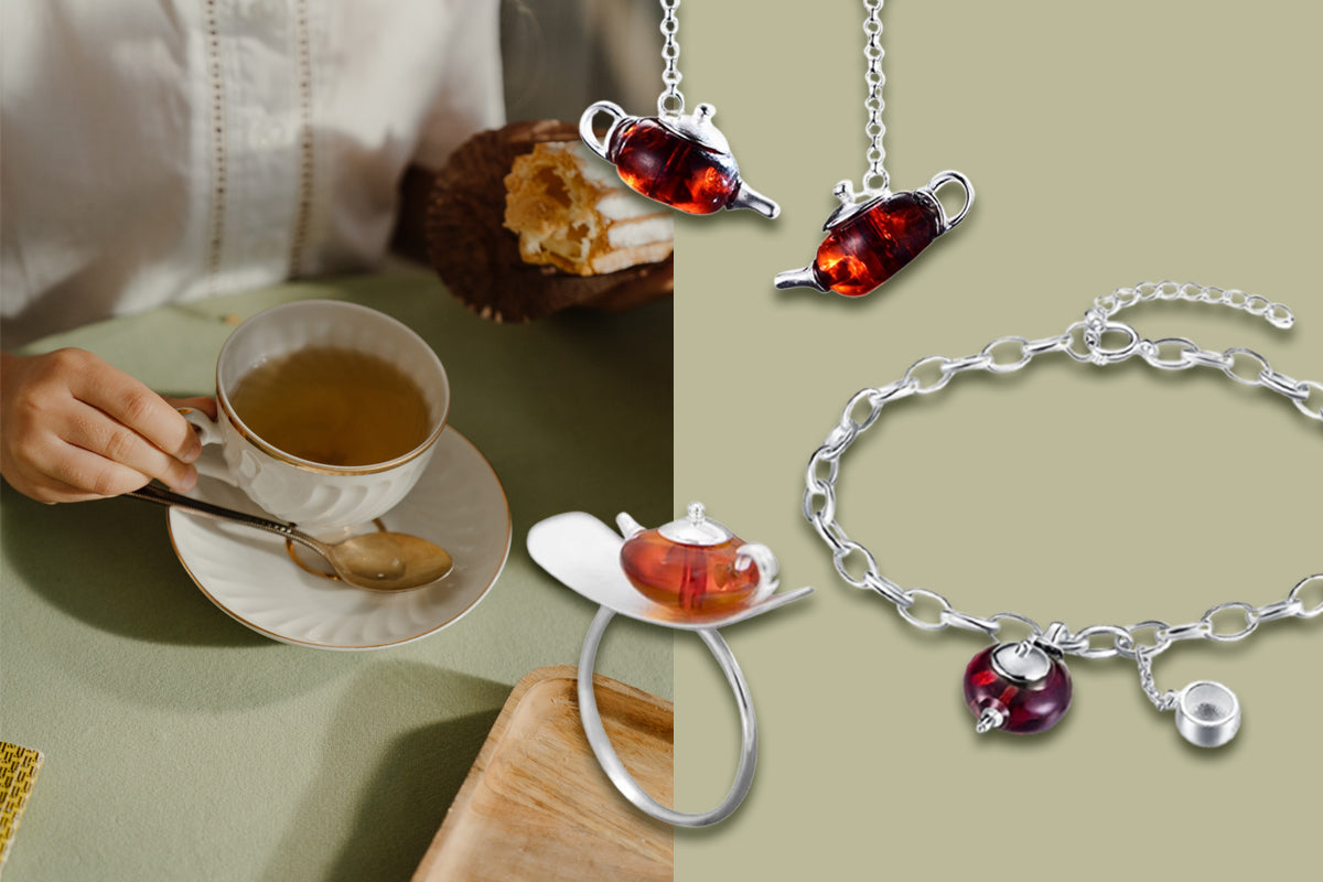 Bracelet Charm En Argent Sterling Vintage - Charme Théière Avec Tasse - 2,7g - Occasion