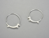 Flying Dachshund Hoop Earrings
