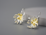 Chrysanthemum Flower Dangle Earrings