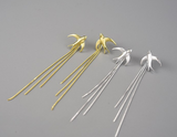 Swallow Willow Long Tassel Earrings