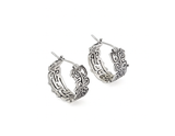 Panchi Stripe Pattern Hoop Earrings
