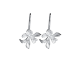 Iris Flower Long Drop Earrings