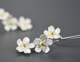 Forget-me-not Flower Long Dangle Earrings