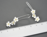 Forget-me-not Flower Long Dangle Earrings