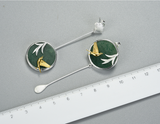 Swallow and Willow in Spring Wind Earrings