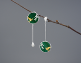 Swallow and Willow in Spring Wind Earrings