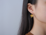 Chrysanthemum Flower Dangle Earrings