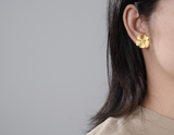Peony Flower Stud Earrings