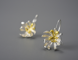 Chrysanthemum Flower Dangle Earrings