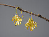 Chrysanthemum Flower Dangle Earrings