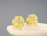 Peony Flower Stud Earrings