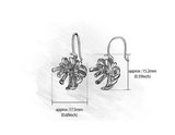 Chrysanthemum Flower Dangle Earrings