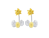 Water Lily Flower Stud Earrings