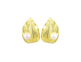 Pearl Leaf Stud Earrings