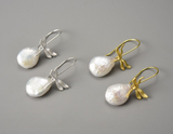 Dragonfly Baroque Pearl Earrings