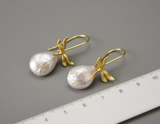Dragonfly Baroque Pearl Earrings