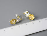 Winter Blossom and Snow Flower Stud Earrings