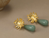 Chrysanthemum Drop Earrings