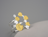 Water Lily Leaves Ring