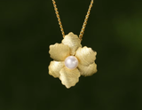 Delicate Begonia Flower Pendant