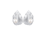 Pearl Leaf Stud Earrings