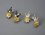 Winter Blossom and Snow Flower Stud Earrings