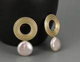 Vintage Baroque Pearl Dangle Earrings