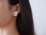 Flower Wedding Stud Earrings