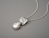 Camellia Flower Pendant Necklace