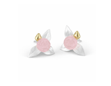 Crystal Rose Flower Stud Earrings