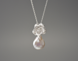 Camellia Flower Pendant Necklace