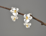 Phalaenopsis Flower Hoop Earrings