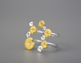 Water Lily Leaves Ring