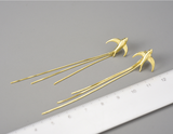 Swallow Willow Long Tassel Earrings
