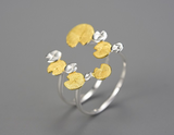 Water Lily Leaves Ring