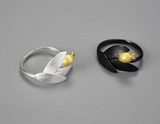 Pomegranate Fruits Leaves Adjustable Ring