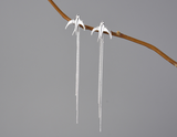 Swallow Willow Long Tassel Earrings