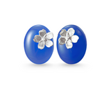Agate Forget-me-not Flower Stud Earrings
