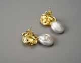 Camellia Pearl Dangle Earrings