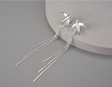 Swallow Willow Long Tassel Earrings