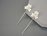 Forget-me-not Flower Dangle Earrings