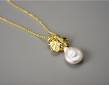 Camellia Flower Pendant Necklace