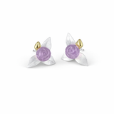 Crystal Rose Flower Stud Earrings
