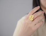 Large Peony Flower Ring