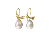 Dragonfly Baroque Pearl Earrings