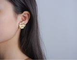 Curled Leaf Stud Earring