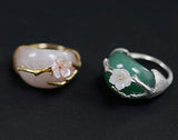 Plum Blossom Aventurine Ring - Lotus Fun