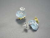 Aquamarine Butterfly Stud Earring