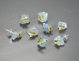 Aquamarine Butterfly Stud Earring