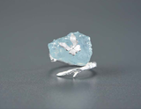 Aquamarine Butterfly Ring